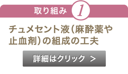 チュメセント液（麻酔薬や止血剤）の組成の工夫