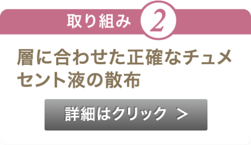 層に合わせた正確なチュメセント液の散布